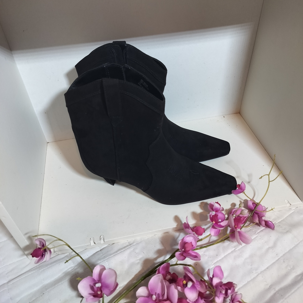 INC International Concepts Black Suede Boots - Picture 5 of 6
